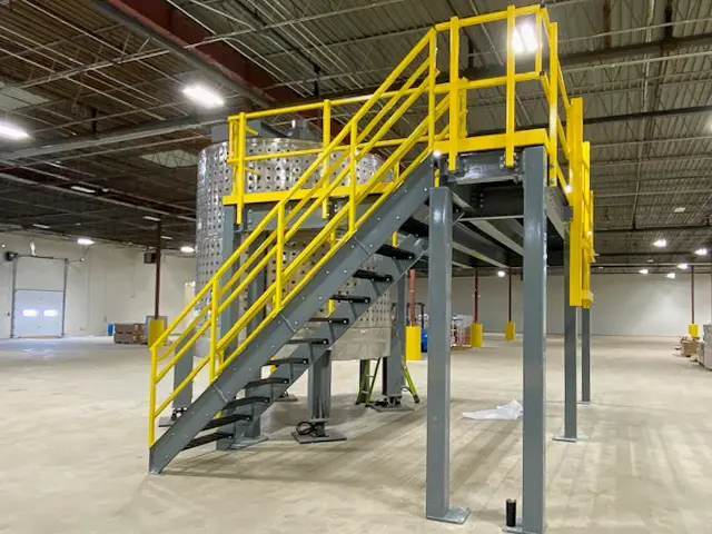 Warehouse Mezzanine with Stairs